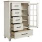 Ashley Shaybrock 5-Piece King Bedroom Set in Antique White and Brown, , large