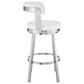 Blue River Bryant 30" Swivel Barstool with White Cushion in Stainless Steel, , large