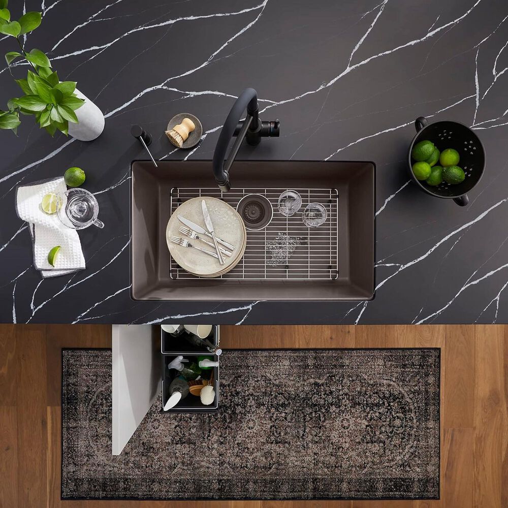 Blanco Precis 32&quot; Super Single Bowl Kitchen Sink in Volcano Gray, , large