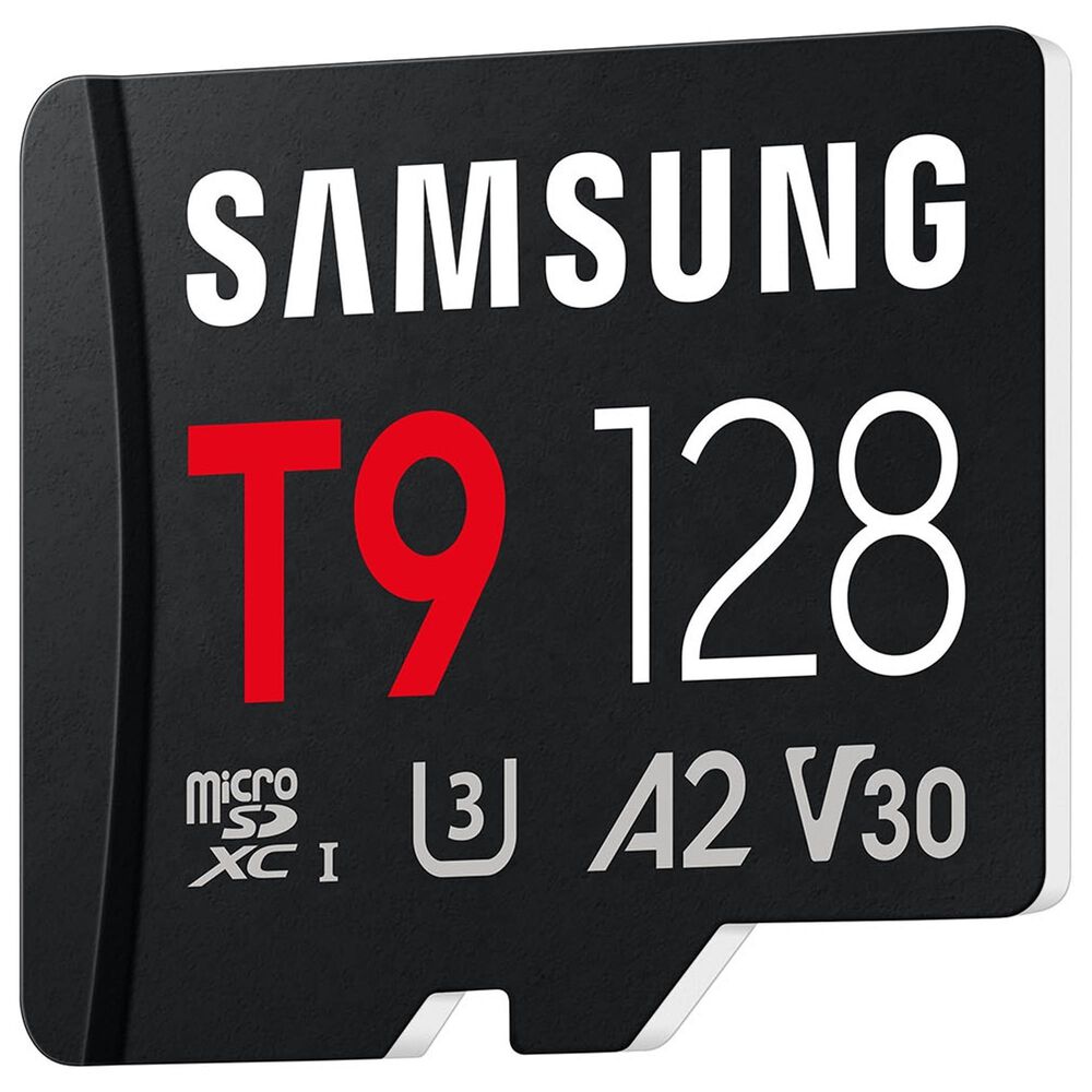 Samsung 128GB T9 UHS-I microSDXC Memory Card in Black, , large