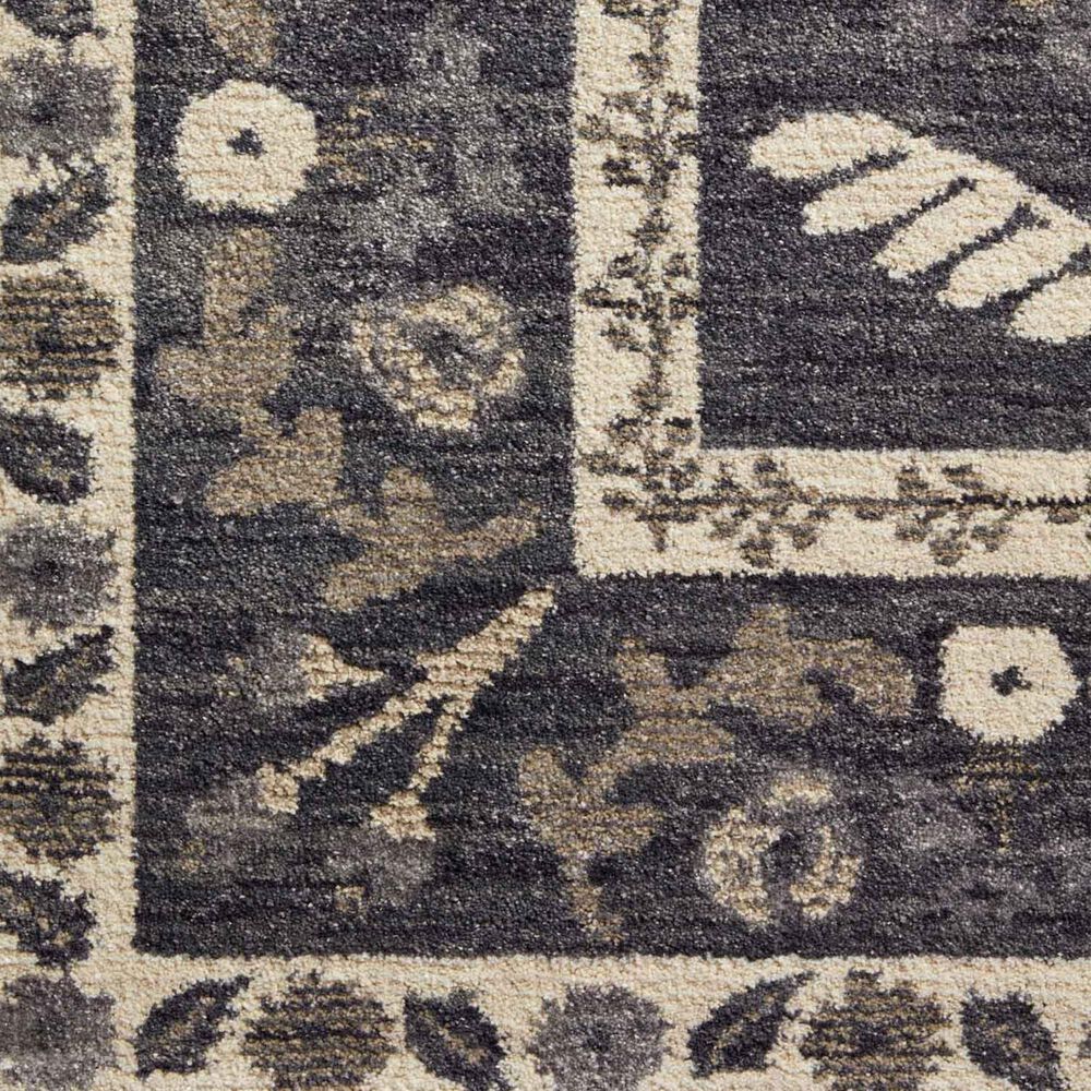 Loloi Fiore Florence 2&#39;7&quot; x 8&#39; Charcoal and White Runner, , large