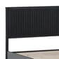 Walker Edison Paris King Platform Bed with Reeded Headboard in Black, , large