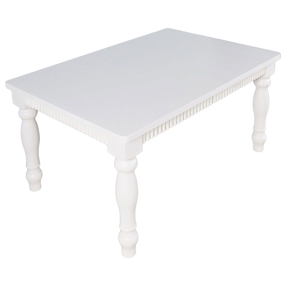 Waltham Westport 60"-72" Dining Table in White - Table Only, , large