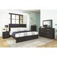 Ashley Belachime 4 Piece King Bedroom Set in Dark Charcoal, , large