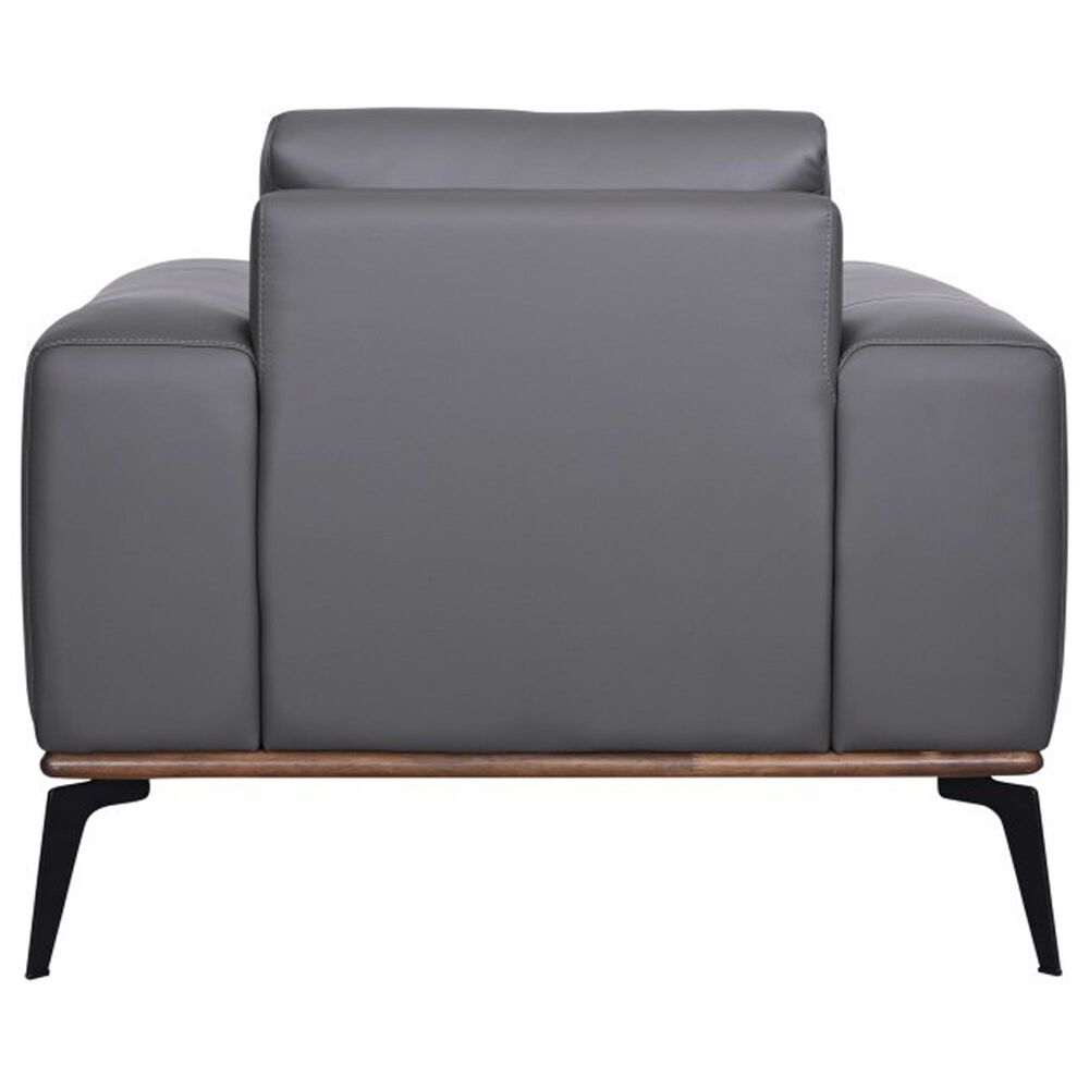 37B Pietro Stationary Leather Chair in Gray, , large