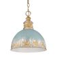 Golden Lighting Alison Medium Pendant in Vintage Gold and Teal, , large