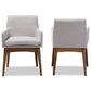 Baxton Studio Nexus Arm Chair with Greyish Beige Cushion in Walnut Brown (Set of 2), , large