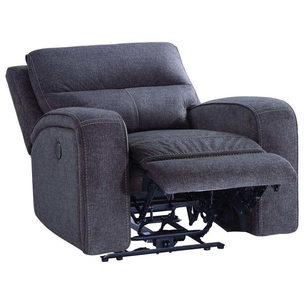 Steve Silver Lovell Power Recliner in Charcoal, , large