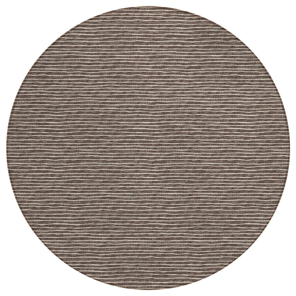 Dalyn Rug Company Laidley 10" Round Chocolate Indoor/Outdoor Area Rug, , large