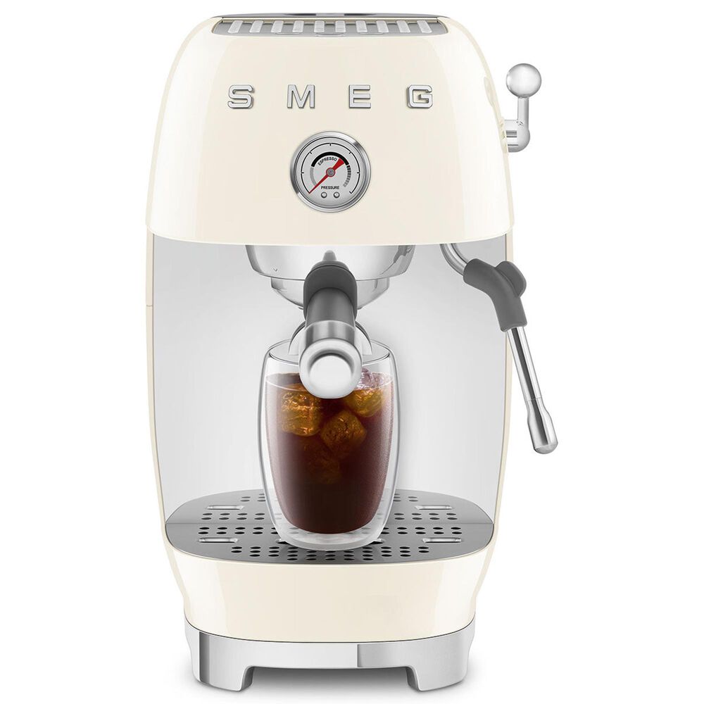 SMEG Espresso Manual Coffee Machine with Grinder in Cream, , large
