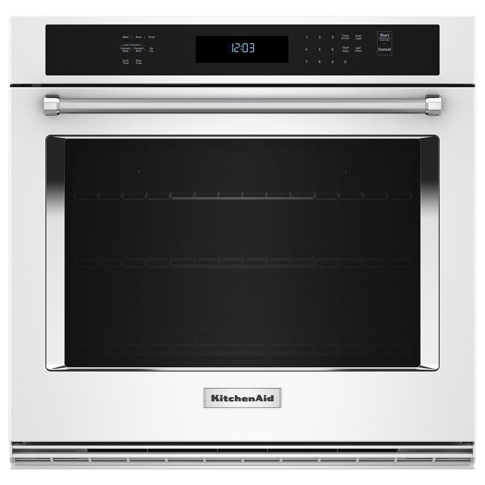 KitchenAid 30" Single Wall Oven with Air Fry Mode in White, , large