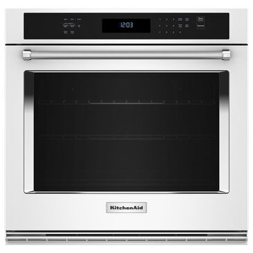 KitchenAid 30" Single Wall Oven with Air Fry Mode in White, , large