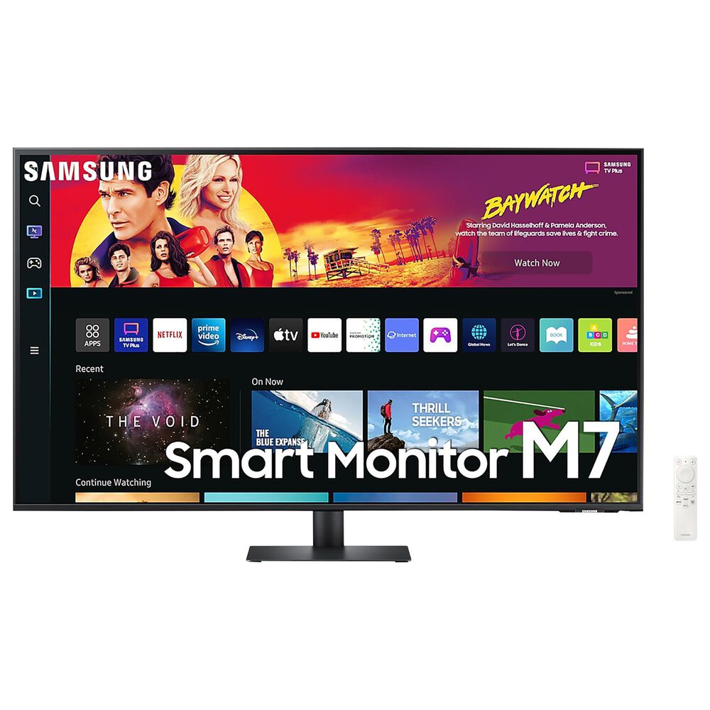 Samsung 43" M7 UHD Monitor with Smart TV Apps and Mobile Connectivity in Black, , large