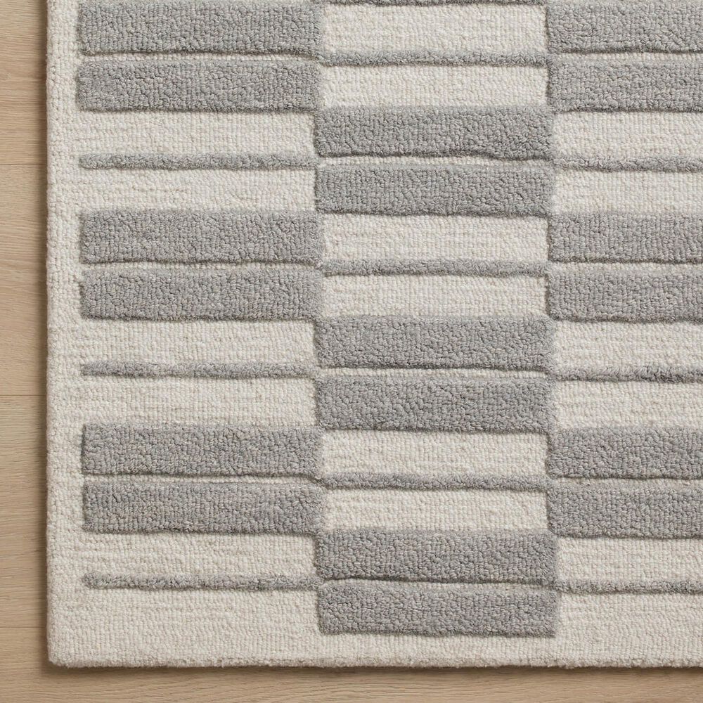 Chris Loves Julia x Loloi Bradley 7&#39;9&quot; x 9&#39;9&quot; Ivory and Grey Area Rug, , large