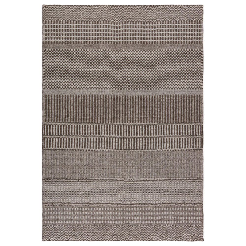 Harounian Rugs Kilim Casablanca 6" x 9" Brown and Natural Area Rug, , large