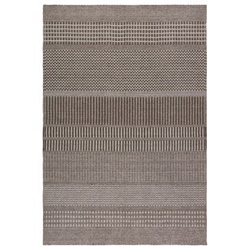 Harounian Rugs Kilim Casablanca 6" x 9" Brown and Natural Area Rug, , large