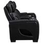 Titanic Furniture All Star Power Reclining Loveseat with Power Headrest in Black, , large