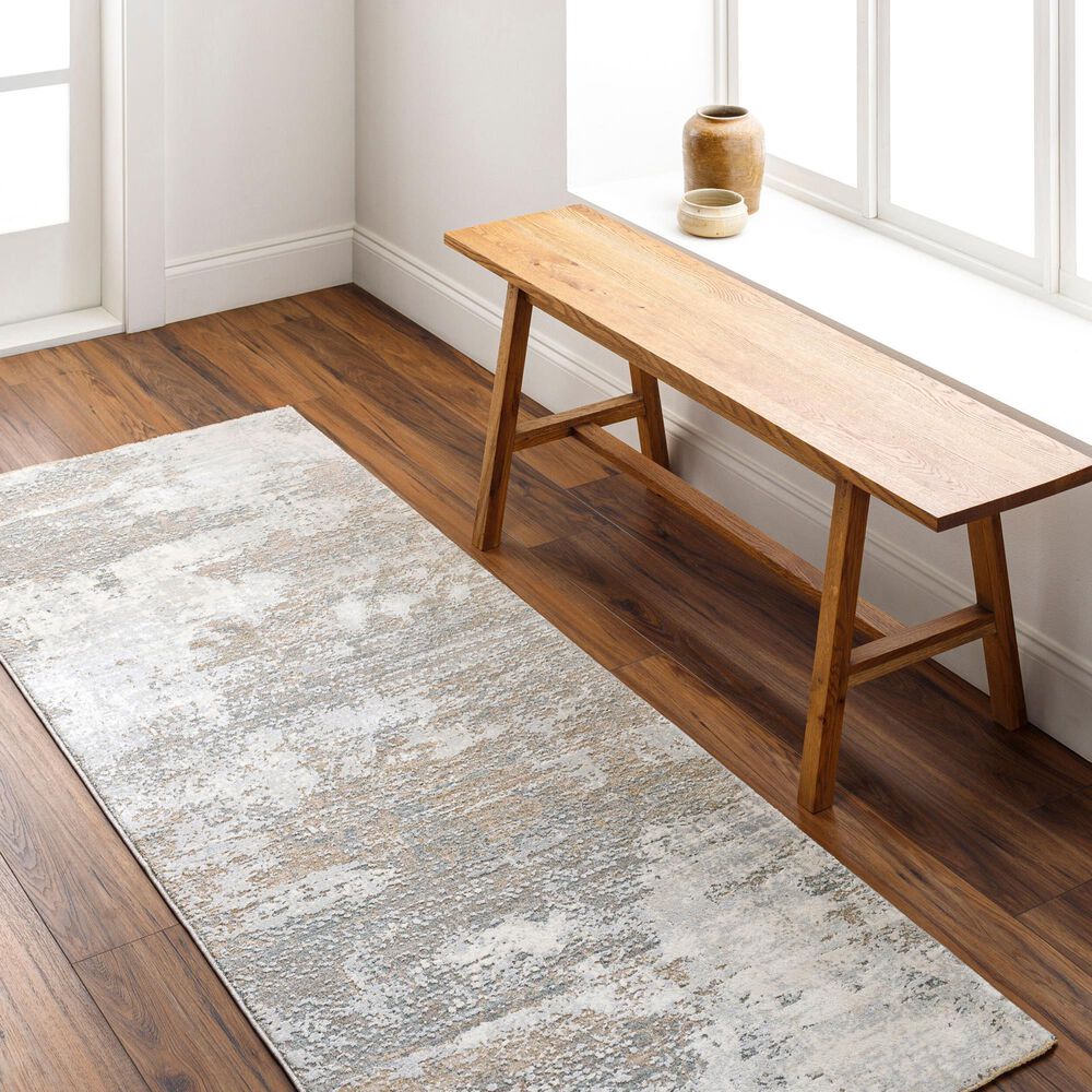 Surya Brunswick 2&#39;7&quot; x 10&#39; Cream, Tan, Taupe, Blue, Gray and Seafoam Runner, , large