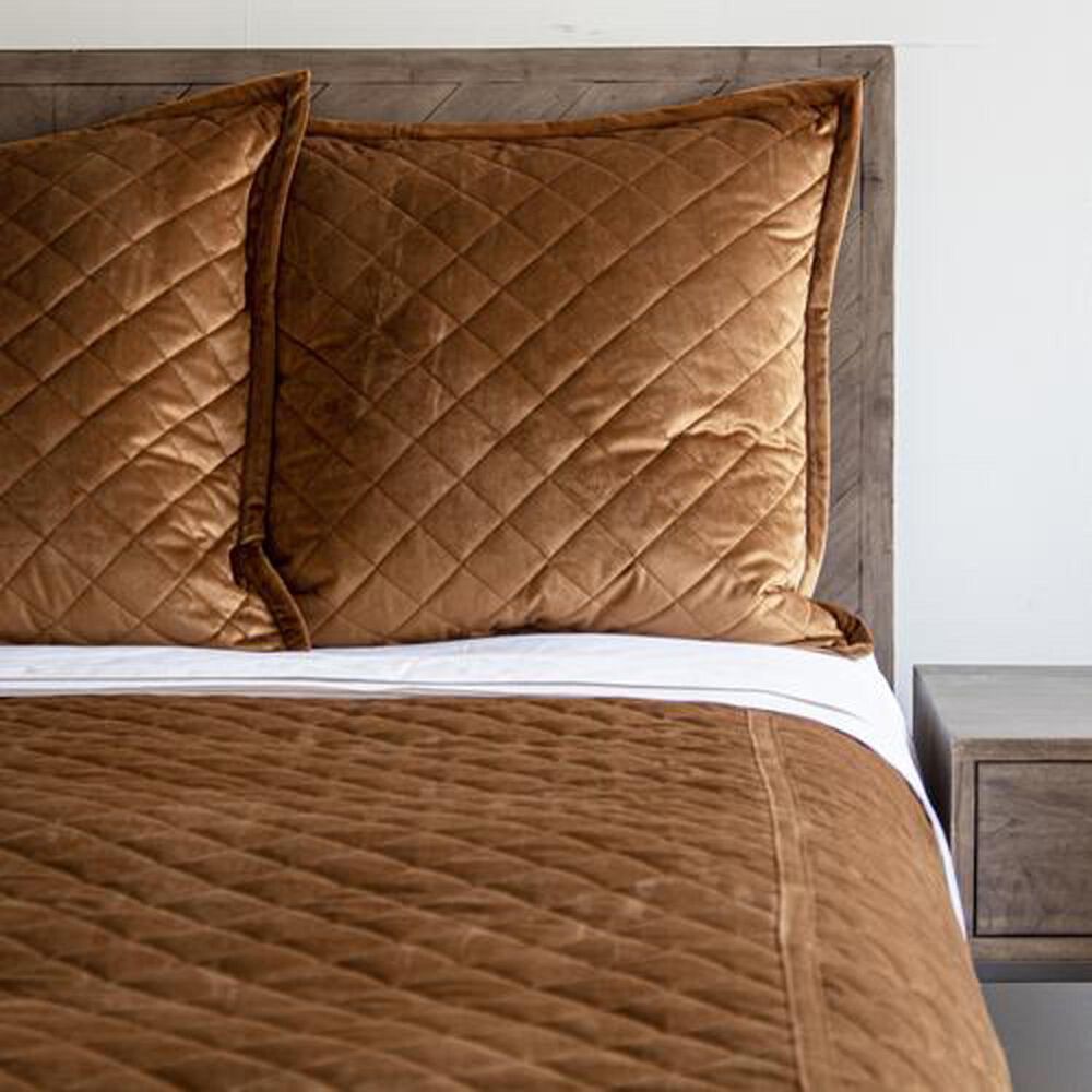 Ann Gish Art of Home 3-Piece Queen Velvet Coverlet Set in Amber, , large