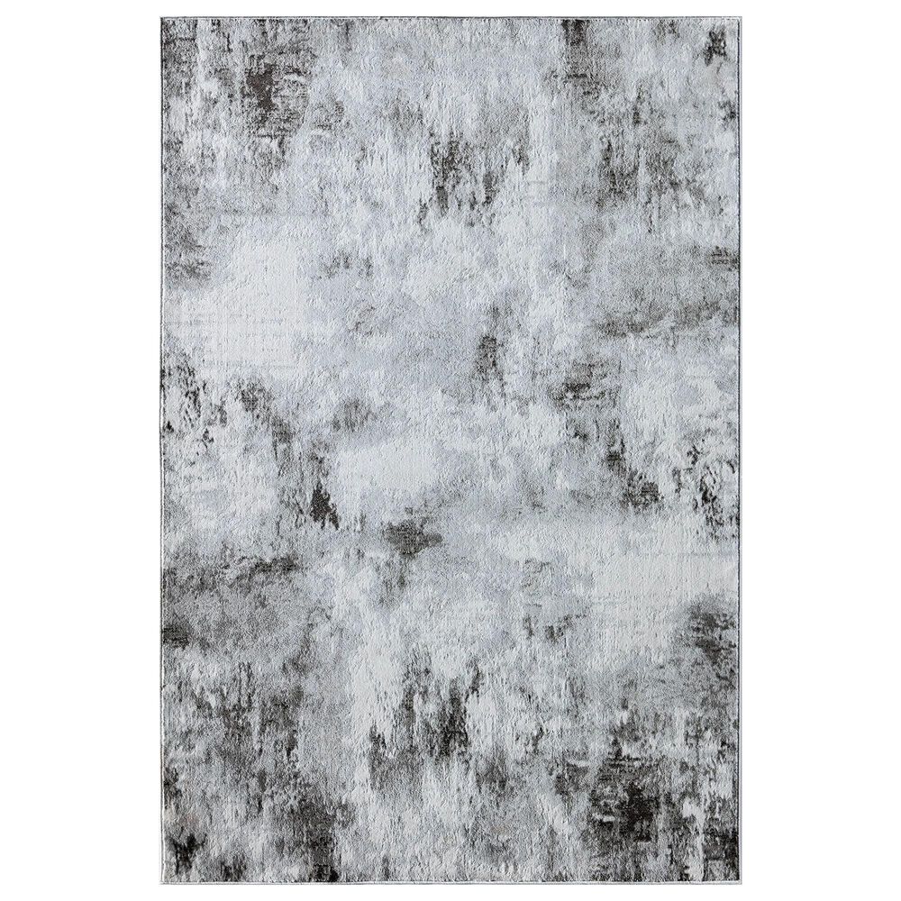Rugs America Samina Iced Marble 5"3" x 7" White and Gray Area Rug, , large
