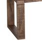 Slatehouse Anthropology Solid Wood Frame and Upholstered Bench in Brown, , large