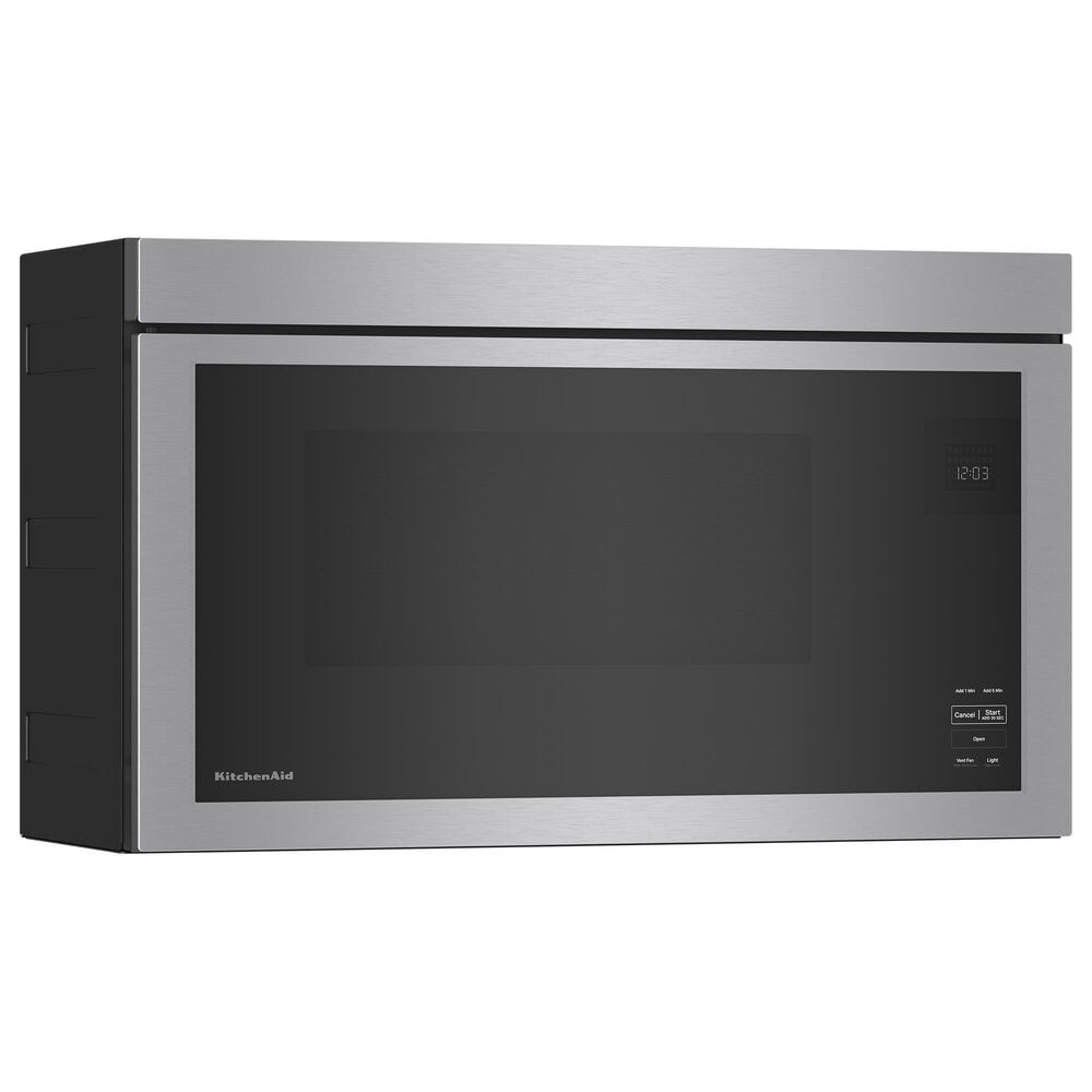 KitchenAid 2-Piece Kitchen Package with 30&quot; Slide-In Convection Range and 1.1 Over-the-Range Microwave in Stainless Steel, , large