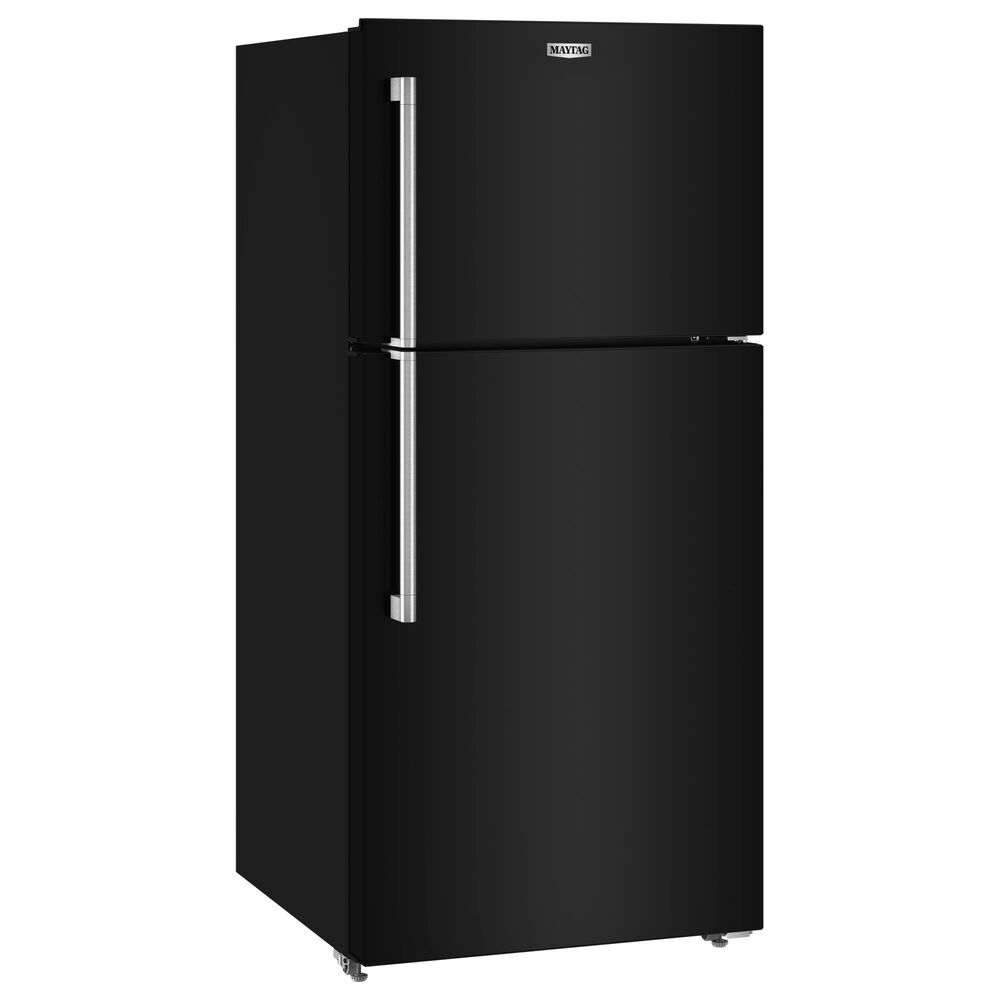 Maytag 19 Cu. Ft. Top Freezer Refrigerator with Garage Mode in Black, , large