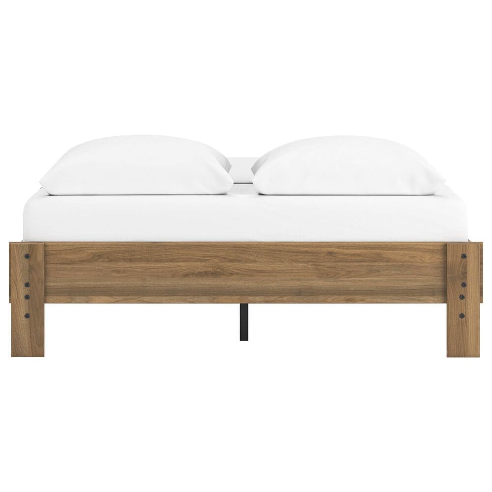 Ashley Deanlow Queen Platform Bed in Honey Brown, , large