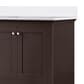 Lexora Home Dukes 72" Double Bathroom Vanity in Espresso with 2 cm White Cultured Marble Top and Rectangular Sinks, , large