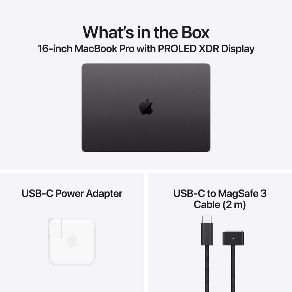 Apple MacBook Pro 16-inch with PROLED XDR display - M5 Pro chip - 18-core CPU - 20-core GPU - 48GB - 1TB SSD - Space Black (Latest Model) (Pre-Order), , large