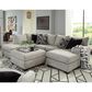 Ashley Megginson 3-Piece Right Facing U-Shaped Sectional with Sofa Chaise and Storage Ottoman in Storm, , large