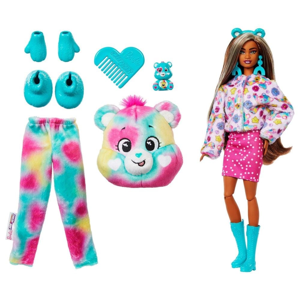 Barbie Cutie Reveal Care Bears Series 2 Doll and Accessories- Good Vibes Bear in Multicolor, , large