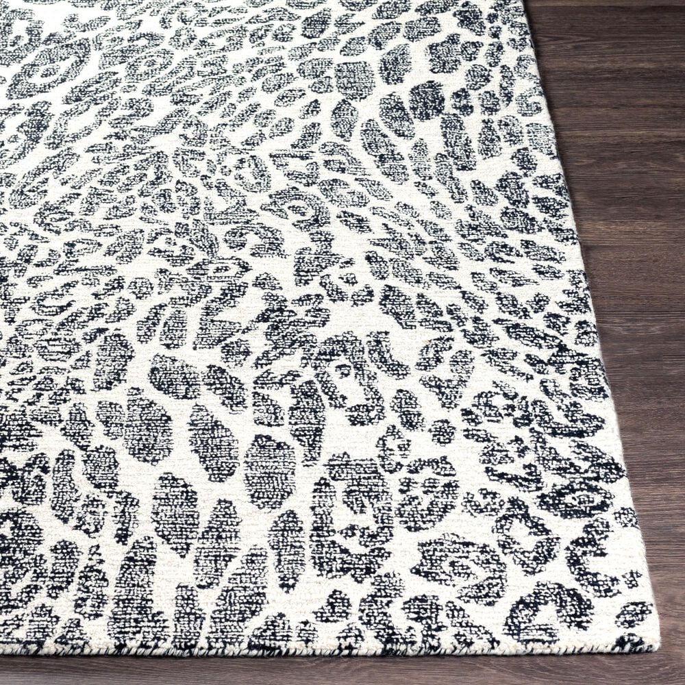 Surya Maroc MAR-2323 5&#39; x 7&#39;6&quot; Black and Beige Area Rug, , large