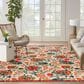 Nourison Aloha 5"3" x 7"5" Red and Multicolor Indoor/Outdoor Area Rug, , large