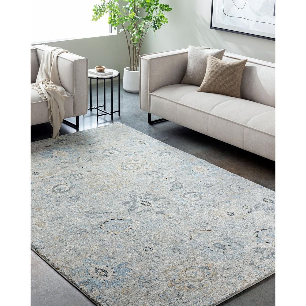 Surya Avellino 10&#39; x 14&#39; Light Beige, Deep Teal, Light Olive, Gray, Tan and Denim Area Rug, , large