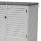 Hearth and Haven Outdoor Rust-Resistant Plastic Storage Shed with Adjustable Partition Design in White, , large