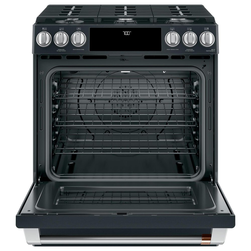 Cafe 4pc Kitchen Package with Refrigerator, Range, Microwave, and Dishwasher in Black, , large