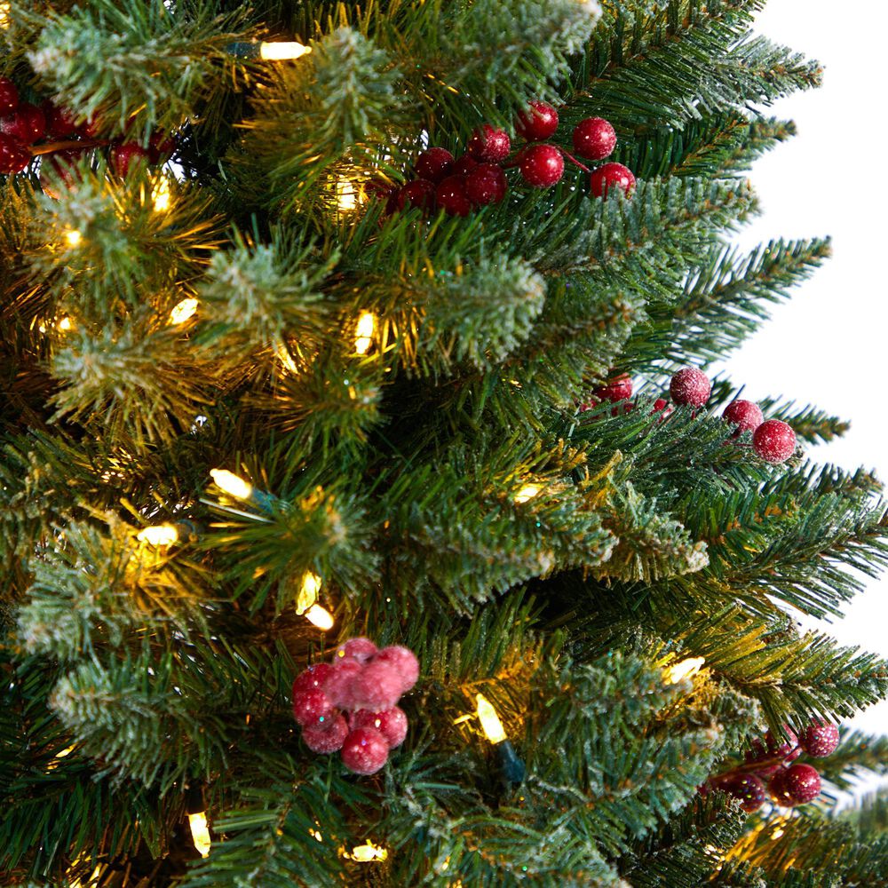 Nearly Natural Inc 5' Frosted Colorado Aspen Christmas Tree with 200