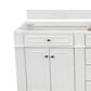 James Martin Vanities Bristol 72" Double Bathroom Vanity in Bright White with 3 cm Victorian Silver Quartz Top and Rectangular Sinks, , large