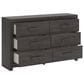 Ashley Prendonea 6-Drawer Dresser in Dark Charcoal, , large