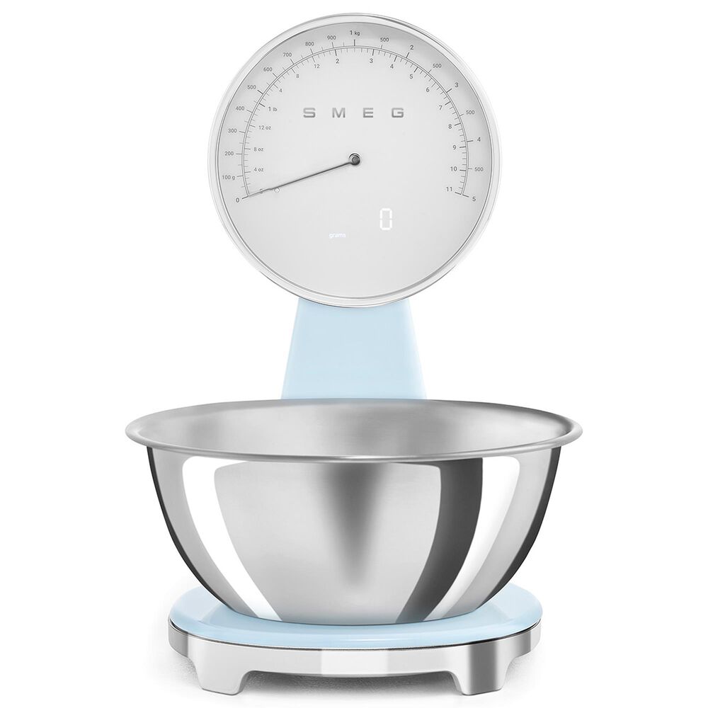 SMEG 50&#39;s Retro Style Kitchen Scale in Pastel Blue and Chrome, , large