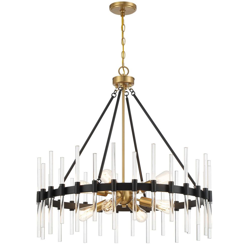 Savoy House Santiago 8 Light Pendant in Matte Black, , large