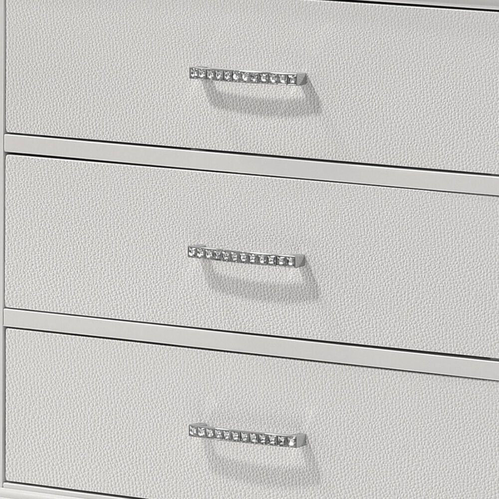 Crown Mark Amalia 3-Piece Queen Bedroom Set in White, , large