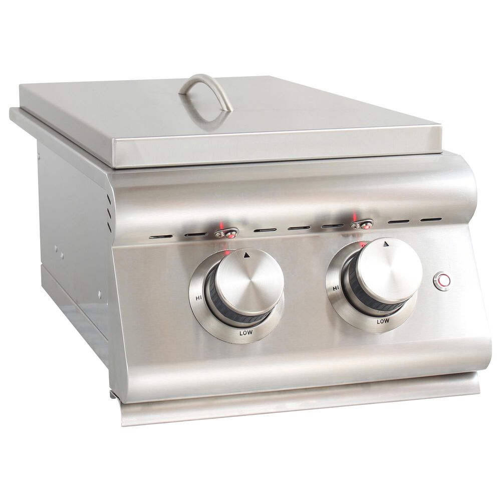 Blaze 12&quot; Built-In LTE Natural Gas Double Side Burner with Lights in Stainless Steel, , large