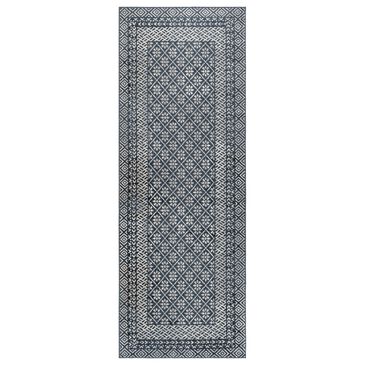 Surya Carpet, Inc. Lavadora 2"7" x 7"3" Ink Blue, Light Gray and Cream Runner, , large