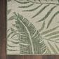 Nourison Garden Oasis GOA02 Ivory and Green 9" x 12" Indoor/Outdoor Area Rug, , large