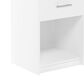 HOMLUX 1-Drawer Modern Nightstand with Bar Handle in Solid White, , large