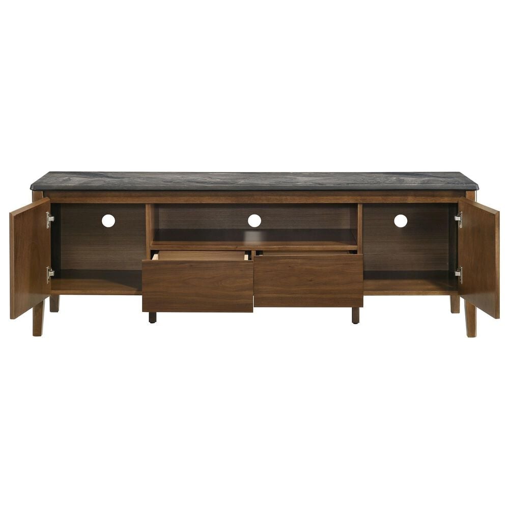 Coaster Bradley 63" SmartTop TV Stand in Smokey Grey and Dark Brown, , large