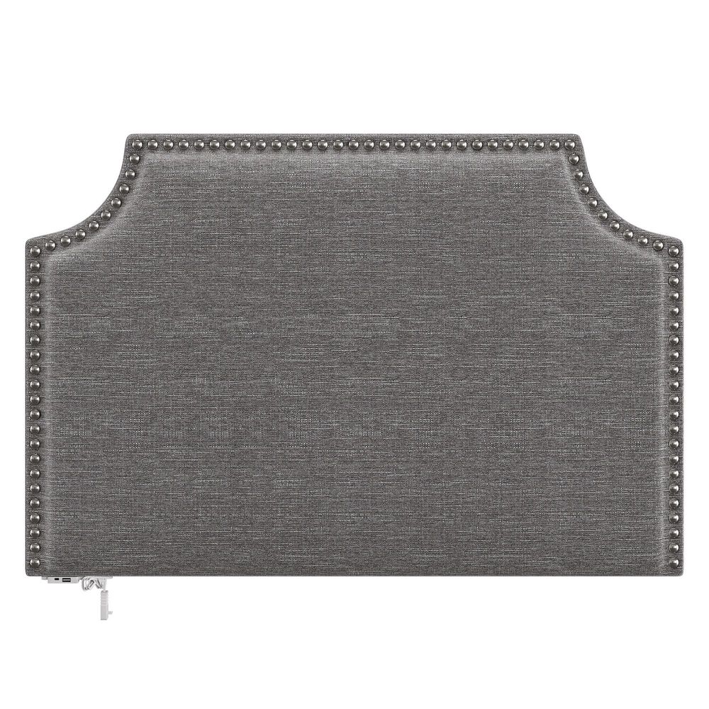 The Monday Company Twin Upholstered Headboard in Gray, , large