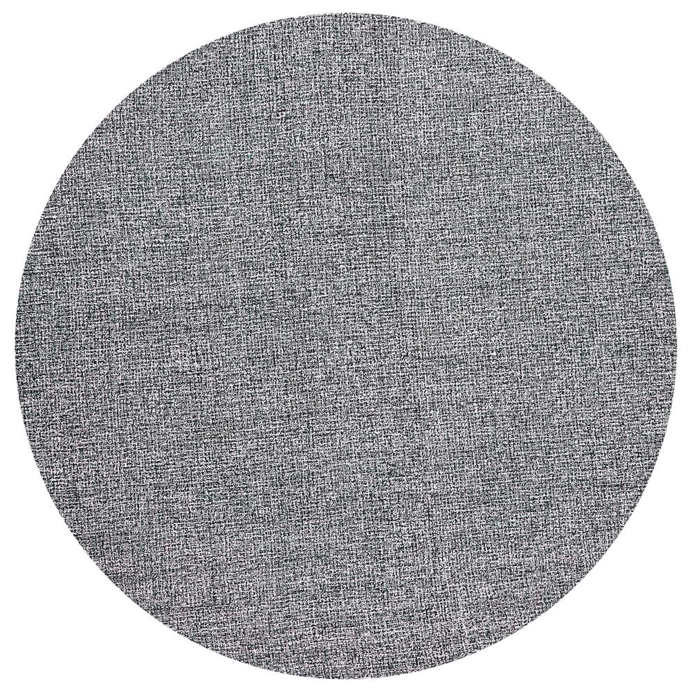 RIZZY Brindleton 10" Round Black and White Area Rug, , large